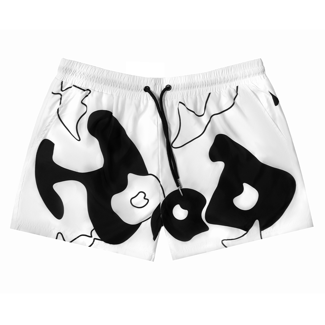 Men's Swimwear Abstract - B&W